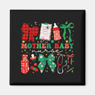 Stpartum Xmas Coquette Mother Baby Nurse Christmas Magnet