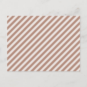 [STR-BRO-1] Brown and white striped Postcard