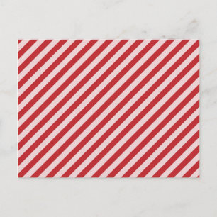 [STR-RD-1] Red and white candy cane striped Postcard