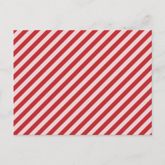[STR-RD-1] Red and white candy cane striped Postcard