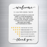 STR Short term Rental Vacation Rating System Stars Magnet<br><div class="desc">This design was created though digital art. It may be personalised in the area provided by changing the photo and/or text. Or it can be customised by choosing the click to customise further option and delete or change the colour the background, add text, change the text colour or style, or...</div>