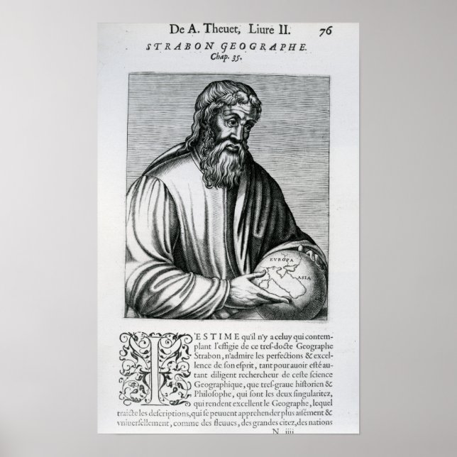 Strabo, illustration from Andre Thevet's Poster (Front)