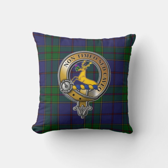 Strachan Tartan & Badge Cushion (Front)