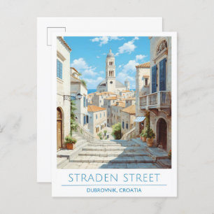Straden Street Dubrovnik Croatia Travel  Postcard