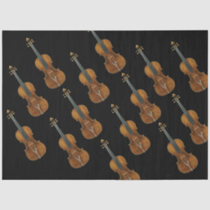 Stradivari Violin Ensemble on Black Tissue Paper