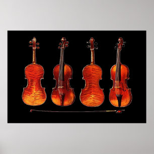 stradivarius violins and bow poster FROM 8.99