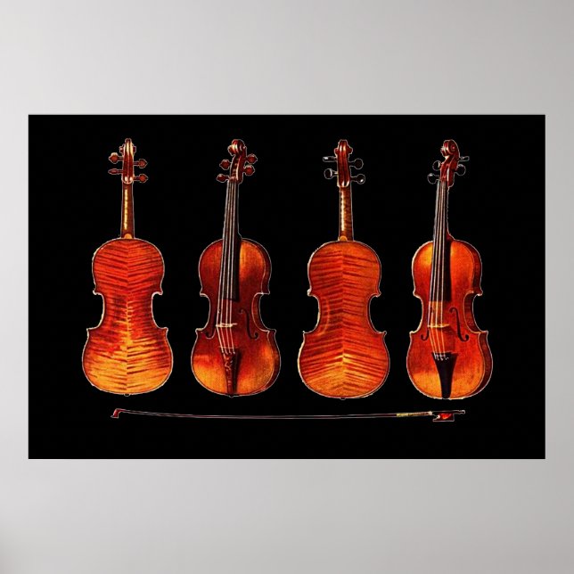 stradivarius violins and bow poster FROM 8.99 (Front)