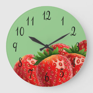 Straeberries Large Clock