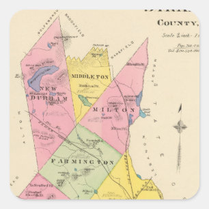 Strafford County, NH Square Sticker