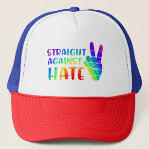 Straight Against Hate - LGBTQ+ Ally Pride Trucker Hat