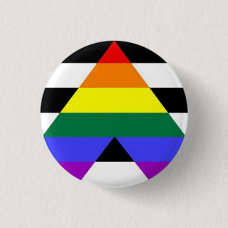 Straight Ally Flag Button