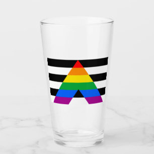 Straight Ally Flag Glass