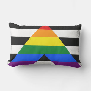 Straight Ally Flag Lumbar Cushion