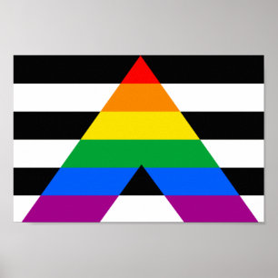 Straight Ally Flag Poster