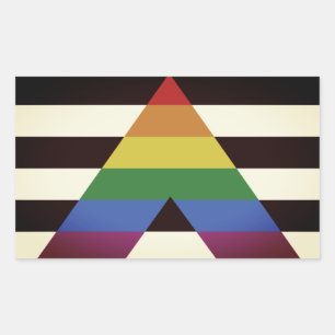 Straight Ally Flag Rectangular Sticker