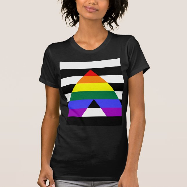 Straight Ally flag T-Shirt (Front)