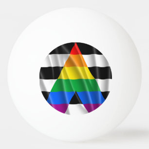 STRAIGHT ALLY FLAG WAVY DESIGN -.png Ping Pong Ball
