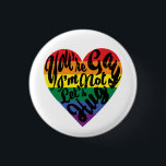 Straight Ally Hug 3 Cm Round Badge<br><div class="desc">Do you stand in support of your LGBTQ  family and friends? Make a visible supporting statement with this unique design showing that you will not support hatred.</div>
