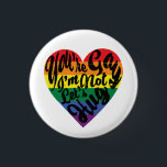 Straight Ally Hug 3 Cm Round Badge<br><div class="desc">Do you stand in support of your LGBTQ  family and friends? Make a visible supporting statement with this unique design showing that you will not support hatred.</div>