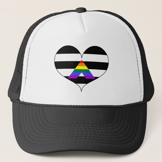 Straight Ally LGBTI Pride Trucker Hat (Front)