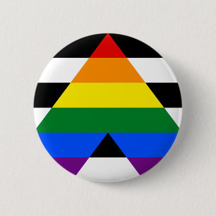 Straight Ally Pride 6 Cm Round Badge