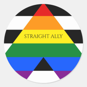 Straight Ally Pride Classic Round Sticker
