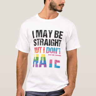 Straight Ally Pride Month Gifts Rainbow Trans Flag T-Shirt