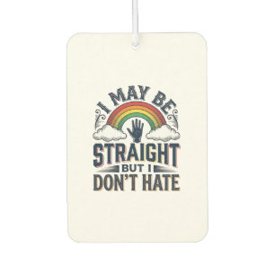 Straight Ally Pride Rainbow Vintage Vector Design_ Car Air Freshener