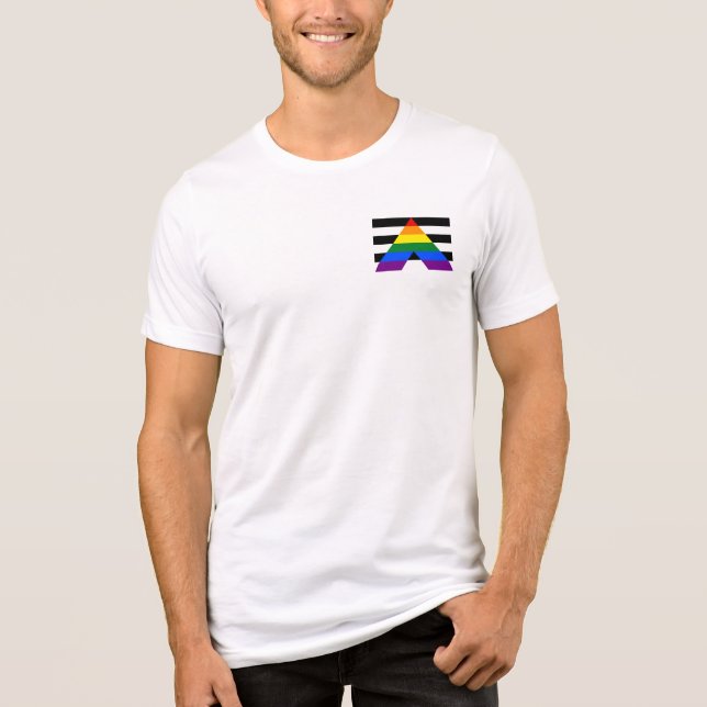 Straight Ally Pride Tri-Blend Shirt (Front)