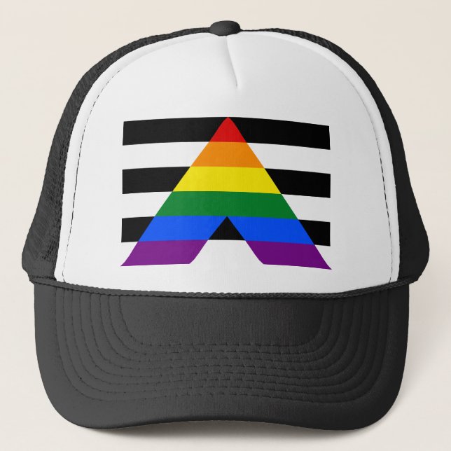 Straight Ally Pride Trucker Hat (Front)