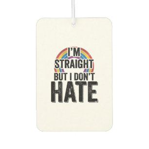 Straight Ally Rainbow Vintage Typography Shirt_1 Car Air Freshener