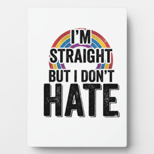 Straight Ally Rainbow Vintage Typography Shirt_1 Plaque
