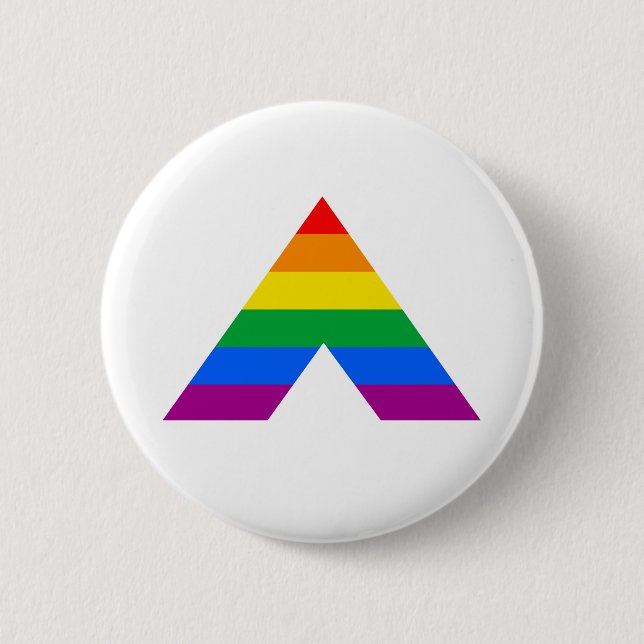 Straight Ally Symbol 6 Cm Round Badge (Front)