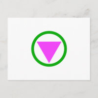 Straight ally symbol postcard