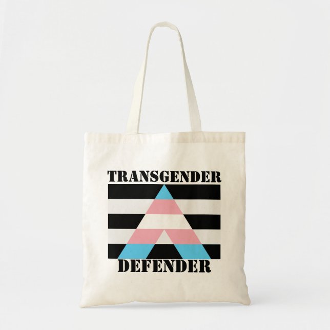 Straight Ally Transgender Defender flag Tote Bag (Front)