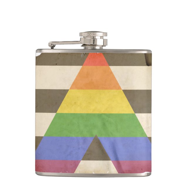 STRAIGHT ALLY VINTAGE DESIGN - 2014 PRIDE HIP FLASK (Front)