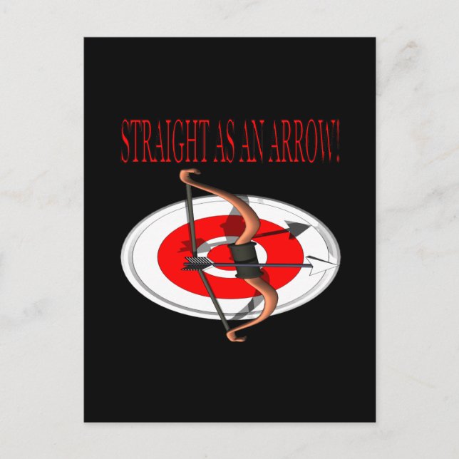 Straight As An Arrow Postcard (Front)