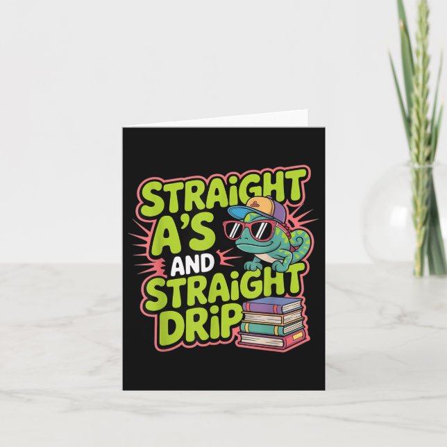 Straight As And Straight Drip, Back To School, Gen Card (Front)