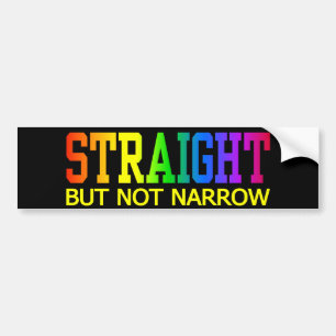 STRAIGHT bumpersticker Bumper Sticker