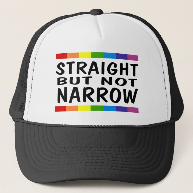 Straight But Not Narrow Black Hat (Front)