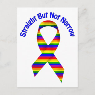 Straight But Not Narrow Gay Pride Tees, Gifts Postcard