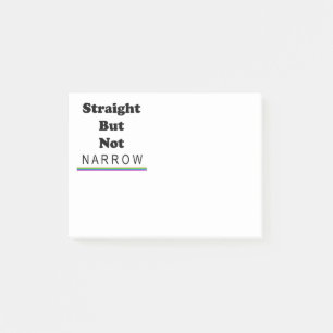 Straight But Not Narrow Post-it Notes