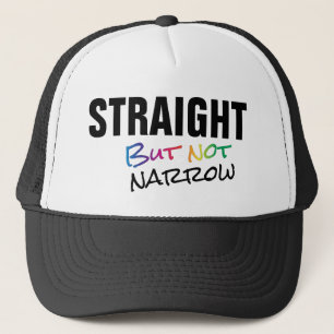 Straight But Not Narrow Rainbow LGBT Ally Trucker Hat