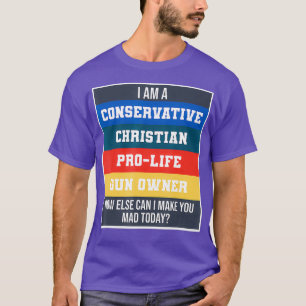 Straight Conservative Christian ProLife Gun T-Shirt