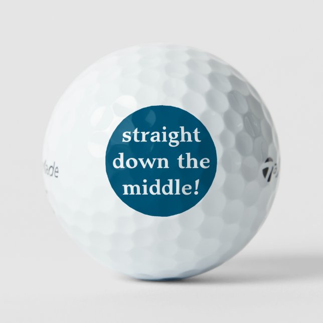 straight down the middle! taylormade golf  balls (Front)