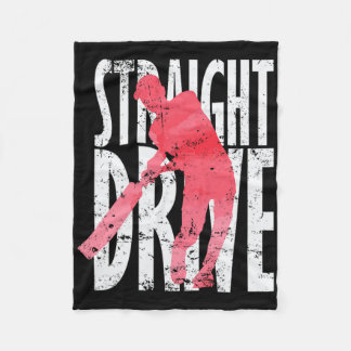 Straight Drive Cricket  Fleece Blanket