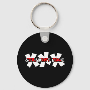 Straight Edge 07 Black Key Ring