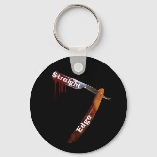 Straight Edge Straight Razor Key Ring