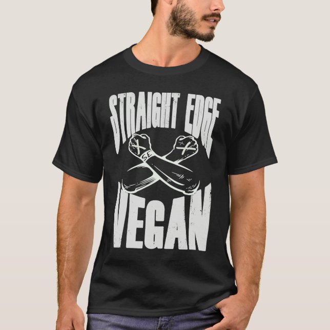 Straight Edge Vegan Anti Drug Punk T-Shirt (Front)