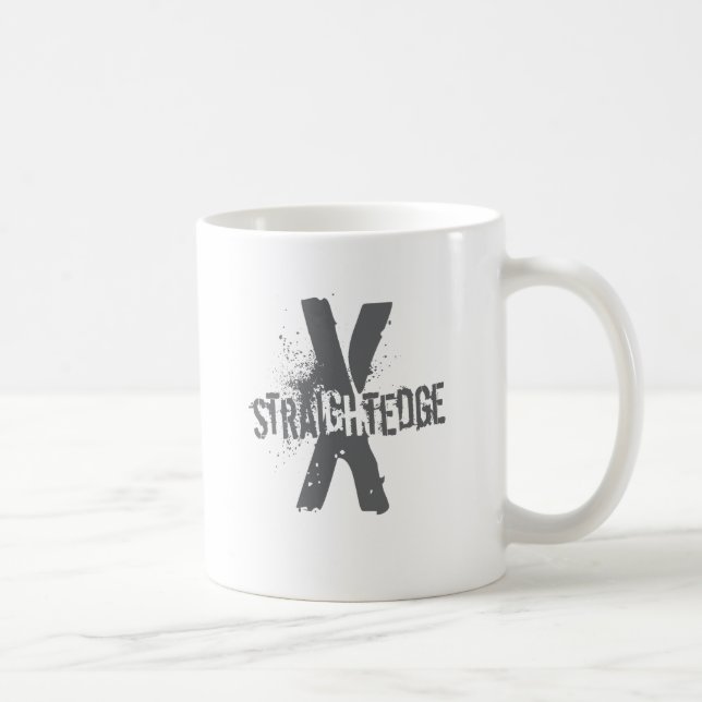 Straight Edge X dark grey Coffee Mug (Right)